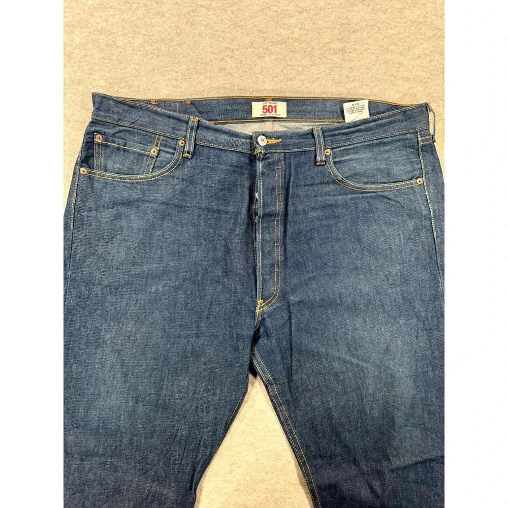Levi's 501 Original Jeans Men 40x34 Blue Denim High Rise Button Fly Straight Leg